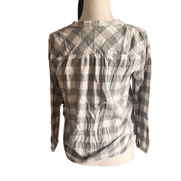J crew mercantile size small 1/4 button down plaid flannel soft blouse - Picture 2 of 3